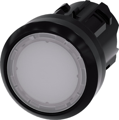 Buton i ndriçuar Siemens SIRIUS ACT 3SU1001-0AA60-0AA0, 22mm, IP69K, i bardhë