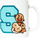Filxhan BT21 Shooky Junior, 300 ml, qeramik, i bardhë me blu