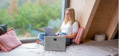 Çantë për laptop Vuch, e hirtë