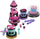 Set loje Monster High Scary Sweet Birthday, kukull Clawdeen Wolf, me mbi 20 gjëra për dekorim, shumëngjyrësh