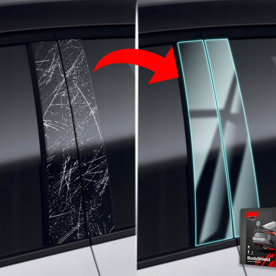 Folie mbrojtëse GrizzGlass BodyShield, për shtylla Seat Ateca 2020-2025, set 6n1, transparente
