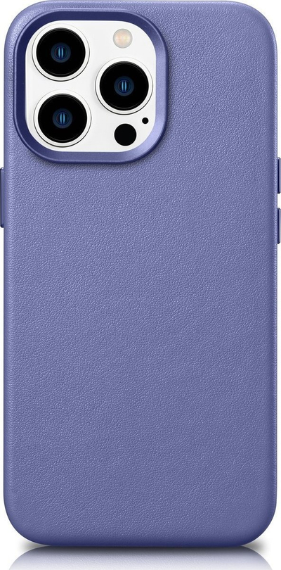Kuti mbrojtëse ICarer për iPhone 14 Pro Max, lëkurë natyrale, MagSafe, lejla e çelët