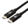 Kabllo USB Roline USB4 Gen2x2, USB C në USB C, 20 Gbit/s, 240 W, 3 m, e zezë