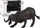 Figurinë lodër LeanToys African Buffalo, Animals of the World, plastike, shumëngjyrëshe