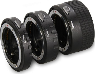 Set tuba zgjatues makro Aputure AC-MN, 12/20/36mm, për Nikon, i zi