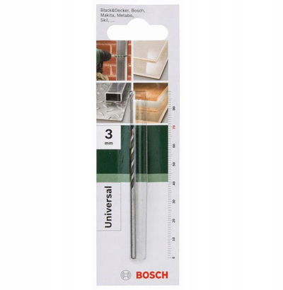 Spiralë shpimi Bosch DIY 2609255470, 3 mm, 70 mm, trup cilindrik