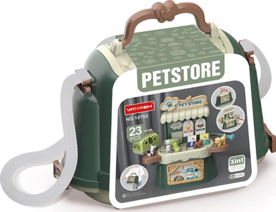Lodër interaktive Vanyeh Pet Store 3n1, set me 23 pjesë, plastike, shumëngjyrëshe
