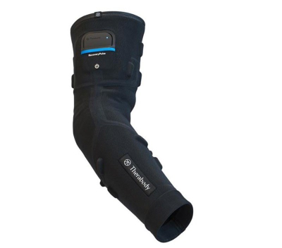 Mëngë kompresuese Therabody RecoveryPulse Arm, me vibrim, me bateri, e zezë