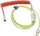Kabllo USB Ducky Premicord Strawberry Frog, USB A në USB C, 1.8 m, jeshile me korale