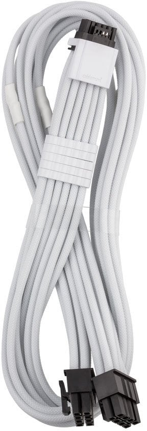 Kabllo për furnizim CableMod C-Series Pro ModMesh 12V-2x6, 16-pin në 2x 8-pin, 60cm, e bardhë