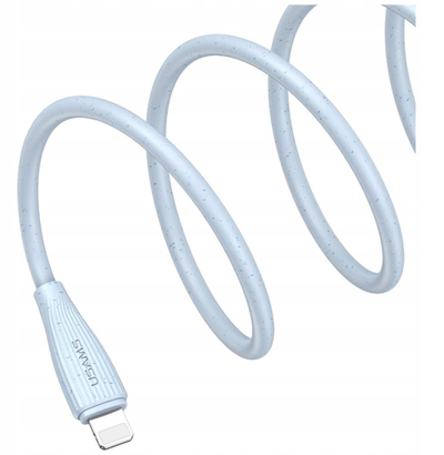 Kабел USB Usams Green Series SJ717, USB-C во Lightning 1m, 30W, розова