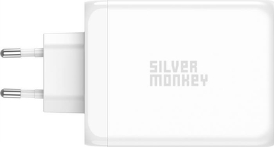 Karikues muri Silver Monkey SMA154, 200W GaN, 3xUSB C PD, i bardhë