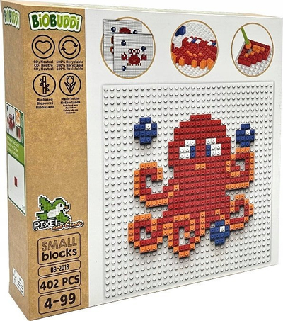 Set blloqesh ndërtimi BiOBUDDi Pixel Create Octopus &amp; Crab, 402 copa, 4+ vjeç, shumëngjyrësh