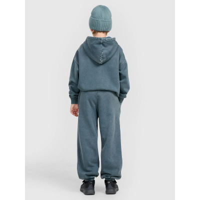 Trenerka verore për kalamaj 4F 4FJRAW25TTROM1528, pambuk me poliester, prerje oversize, ngjyrë turquoise
