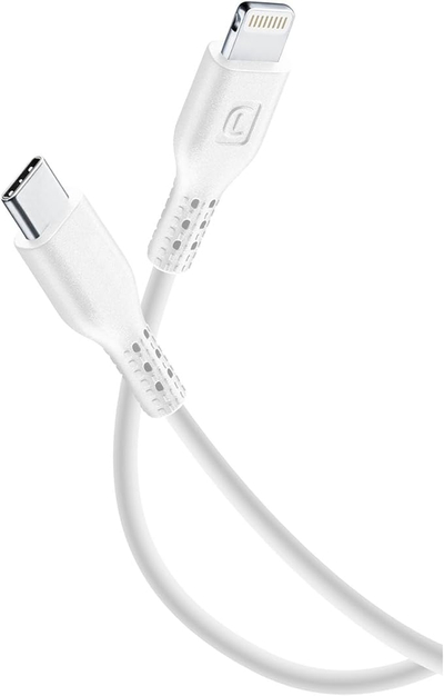 Kabllo Cellularline USB-C to Lightning, 2m, e bardhë