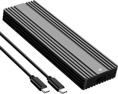 Kuti eksternale për SSD M.2 NVMe / NGFF, USB 3.2 Type‑C, 10Gbps, e zezë