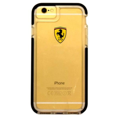 Këllëf telefoni Ferrari Racing Shield Shockproof për iPhone 7, i tejdukshëm me kornizë të zezë