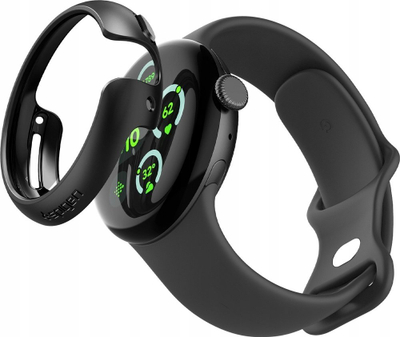 Kornizë mbrojtëse Spigen Thin Fit për Google Pixel Watch 41mm, përputhet me 1 2 3, e zezë