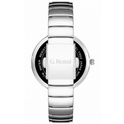 Orë goca G.Rossi 12120B 3C1, mekanizëm quartz, çelik inox, argjend