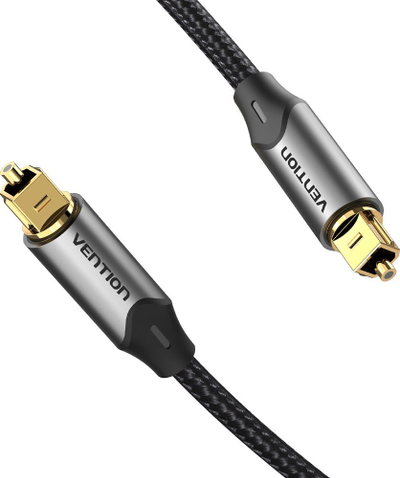 Kabllo audio optike Vention Toslink, 2m, fibër optike, gri me të zezë