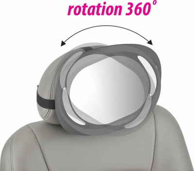 Pasqyrë makine Pasoja Baby, 360°, me drita LED, gri