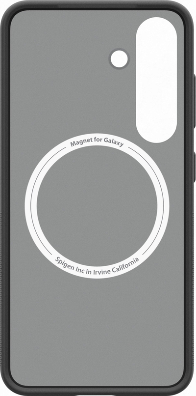 Mbrojtëse telefoni Spigen Capella Magnet për Samsung Galaxy S25, TPU transparente, kompatibile me MagFit, e zezë Frost