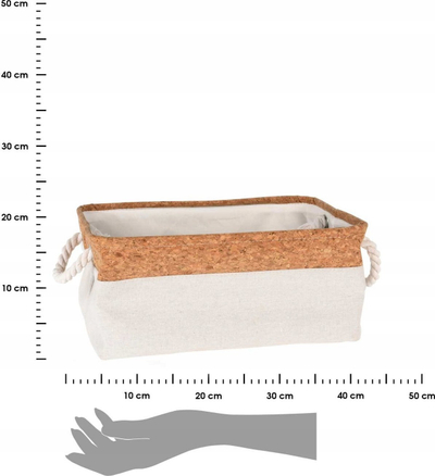 Shportë për rregullim gjanash Home Styling Collection, tekstil, 36 x 25 x 17 cm, gri