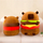 Lodër pelushi Capybara Burger, 30 cm, jastëk i butë, shumëngjyrëshe