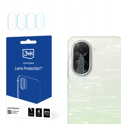 Заштита за камера 3mk Lens Protection за Xiaomi Redmi A5, хибридно калено стакло, сет 4 парчиња, проѕирно
