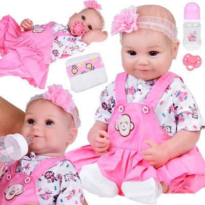 Kukull bebe Baby Doll Sweet Pink, 50 cm, me aksesorë, rozë