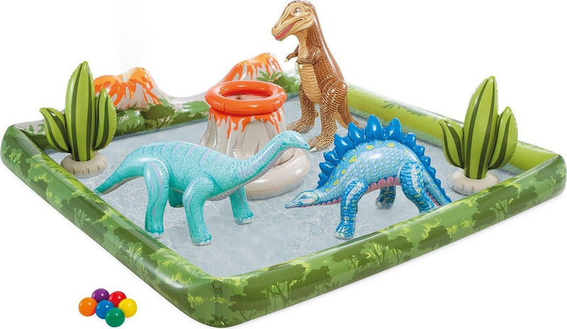 Pishinë fryrëse për fëmijë Intex Dino Pool, shumëngjyrëshe