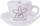 Set filxhanësh espresso Angel Motif, 2 filxhanë me pjatica, qeramikë e bardhë