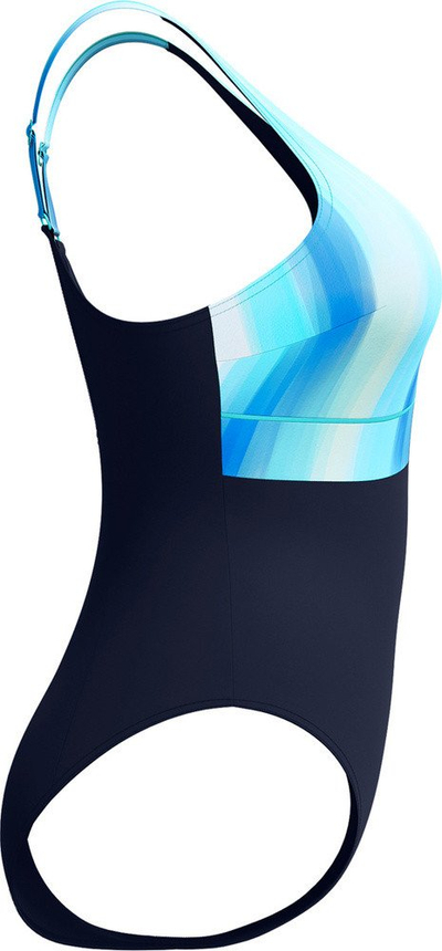 Rrobabanjo njëpjesëshe Shaping Printed Contour Eclipse, modeluese, navy dhe e gjelbër