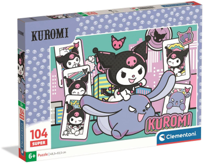 Puzzle Clementoni Kuromi, 104 pjesë, 48.5x33.5 cm, shumëngjyrësh
