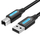 Kabllo USB 2.0 Vention COQBJ, A në B, 5m, e zezë