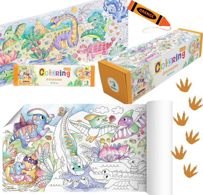 Libër ngjyrosjeje me numra Dinosaurs, për fëmijë