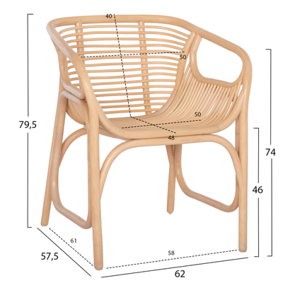Kolltuk Mel 62x57,5x79,5Hcm (HM9954.01)