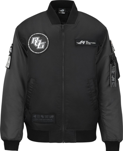 Јакна бомбер ASUS ROG Cosmic Bomber, најлон, за мажи, црна