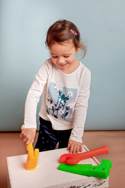 Set lodrash Hencz Toys Soft Pastel Tools, material i butë, shumëngjyrëshe pastel