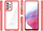 Kllëf telefoni Outer Space për Samsung Galaxy A53 5G, TPU dhe PC, transparent me kornizë rozë