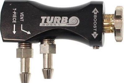 Рачен вентил за буст TurboWorks BC10, контрола на притисок на турбо, црна боја