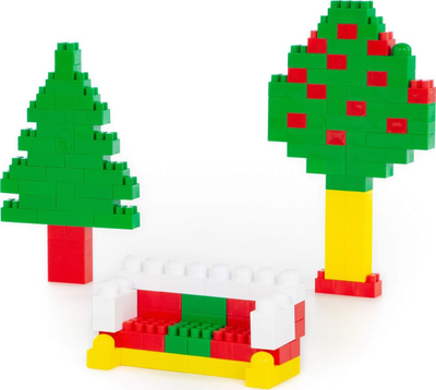 Lodra ndërtuese Polesie Basic Building Blocks Super Mix, 240 copa, shumëngjyrëshe, në qese