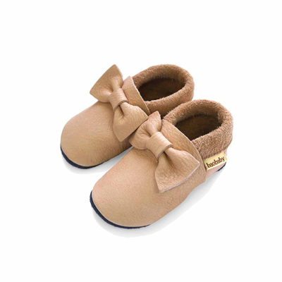 Këpucë për bebe Baobaby pirueta, lëkurë e butë, për brendësi, ngjyrë bezhë, S