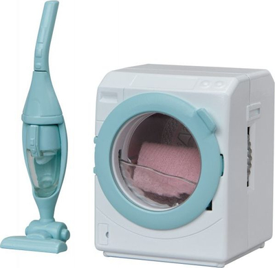 Set lodrash Epoch Sylvanian Families Washing Machine and Vacuum Cleaner 5445, lavatriçe dhe fshesë me korrent, plastikë shumëngjyrëshe