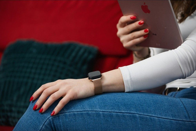 Rrip ore FORCELL F Design Band për Apple Watch, çelik inox, madhësi 42 44 45 49 mm, blu