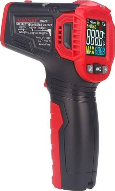 Pirometër infrakuq Habotest HT650B, matje pa e prek, ekran LCD me ngjyra