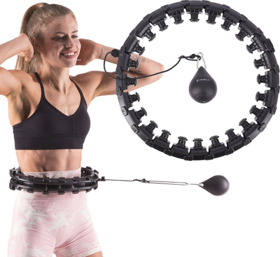 Set hula hoop me peshë HMS HHW01, i rregullueshëm, për bel dhe muskuj të trungut