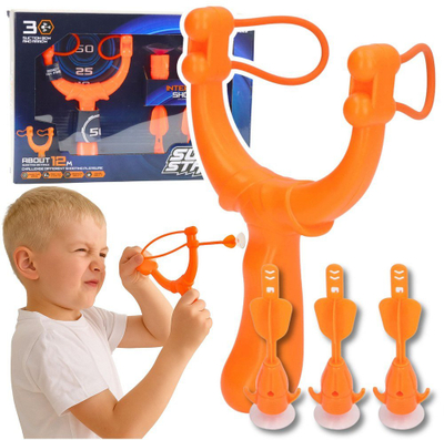 Set loje me shigjetë Skill Game Slingshot Darts, 3 copë, me kupa vakumi, shumëngjyrëshe