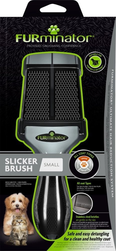 Сликер четка FURminator за кучиња и мачки, големина S, флексибилна глава