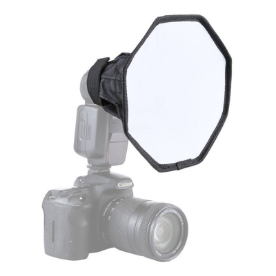 Difuzer softbox oktagonal për blic Puluz, 20 cm, universal, i zi